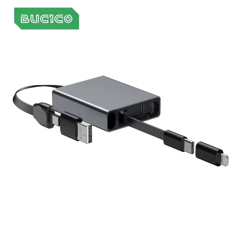 Cable Lock Laptop - Kabel USB Teleskopik 4 in 1